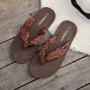 Women's Classic Joker Flip Flops Fashion Leopard Zebra Print Summer Beach Sandals Slippers Light Weight with Anti-Slip Round Toe - Image 5