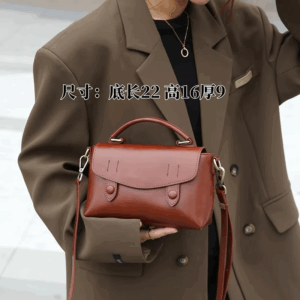 2025 New First Layer Cowhide Women Handbag Fashion Retro Women's Crossbody Bag Trend Shoulder Small Square Bag for women - Image 2