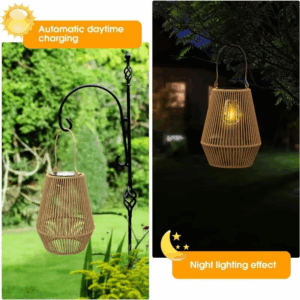 1PCS/2PCS solar lights,outdoor hand woven solar tungsten filament lanterns,suitable for garden,courtyard,villa landscape lights - Image 4