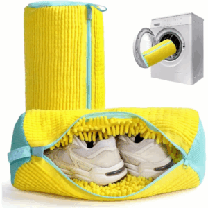 Durable Shoe Washing Machine Bag for All Shoe Types-Yellow with Blue Zipper,Ideal for Sneakers and Casual Shoes,Laundry Wash Bag - Image 7