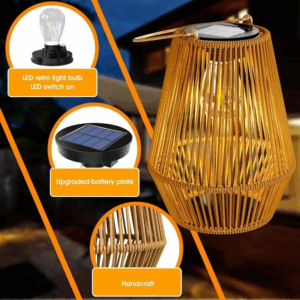 1PCS/2PCS solar lights,outdoor hand woven solar tungsten filament lanterns,suitable for garden,courtyard,villa landscape lights - Image 6