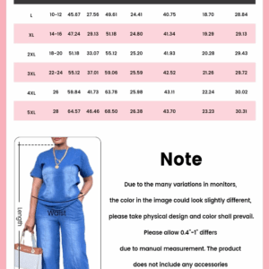 Plus Size Vacation Blue Casual Round Neck Short Sleeve Pocket Tencel Denim Two Piece Pant Sets - Image 4