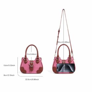 AILUXI New Fall And Winter Handbag Heart-Shaped Hardware Lock Single Shoulder Bag Luxury Designer Inspired Handbag - Image 5