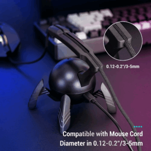 Mouse Bungee Mouse Cable Holder Cord Clip Wire Organizer Flexible For Mice Playing Esports Gaming With 3 USB Ports And RGB Light - Image 4