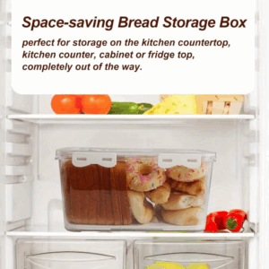 1Pcs Bread Box 3 Size Rectangular Bread Storage Boxes with Time Recording Clear Loaf Bread Container Airtight Bread Keeper Box - Image 5