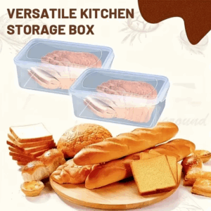 Plastic Bread Storage Box Airtight Food Storage Container Sandwich Bread Keeper With Lid Loaf Bread Container Kitchen Organizer - Image 4