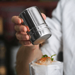 1pc-Silver stainless steel mesh tube type dusters dusting salt shaker spice jar Salt Sugar Pepper Shaker Box Cocoa Icing Powder - Image 3