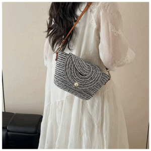 2025 New Hot Sale Knitting Saddle Shoulder Bags Stylish Design Hasp Fresh Unique Design High Quality Crossbody Bags for Women - Image 5