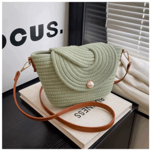 2025 New Hot Sale Knitting Saddle Shoulder Bags Stylish Design Hasp Fresh Unique Design High Quality Crossbody Bags for Women - Image 6