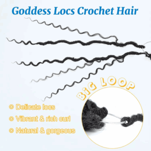 Faux Locs synthetic Crochet Hair 14 inch Pre Looped Goddess Locs Crochet Hair With Curly Ends Crochet Hair Extensions For Women - Image 5