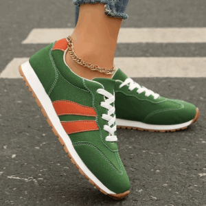 Women's Casual Non Slip Running Sneakers Breathable Low Top Walking Skate Shoes Woman Lightweight Comfortable Green Sports Shoes - Image 5