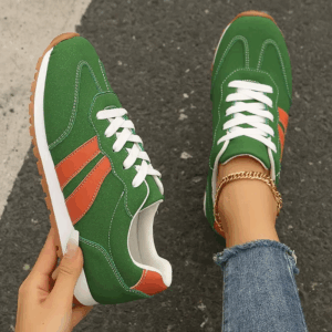 Women's Casual Non Slip Running Sneakers Breathable Low Top Walking Skate Shoes Woman Lightweight Comfortable Green Sports Shoes - Image 4