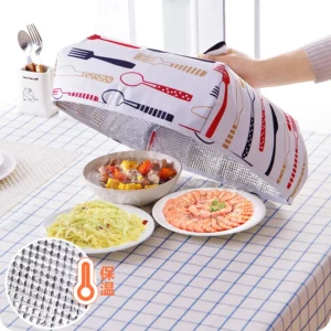 Dining Table Food Cover Dust Keeping Warm Cooking Tools Anti Fly Mosquito Hygiene Lid Folding Insulated Kitchen Accessories - Image 4