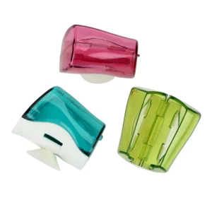 Bathroom Product 3 Piece/Set Toothbrush Cover Storage Suction Cup Toothbrush Holder Wall Mount Rack - Image 2