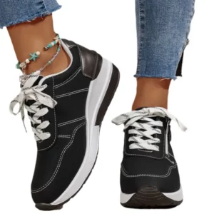 Fashion and versatile plus size casual sports women's shoes 2025 new style sloping heel thick soled casual shoes for women - Image 6