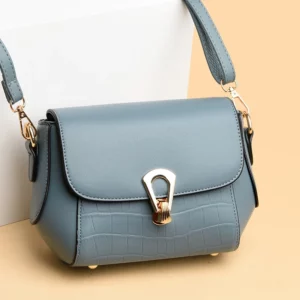Women’s Fashion Stone Pattern Small Shoulder Handbags Female Solid Color PU Leather Messenger Bag Mini Purse Flap Crossbody Bags - Image 1