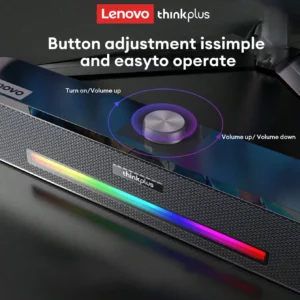Original Lenovo TS33 AUX Bluetooth 5.0 Speaker 360 Home Movie Surround Sound Bar Audio Speaker For Desk Computer Subwoofer - Image 6
