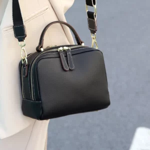 Genuine Leather cowhide Women's Handbag 2025 New Style Crossbody Bag Shoulder bag Luxury Design small square bag For commuting - Image 9