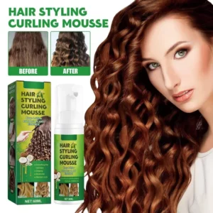 60ml Curly Hair Products Styling Cream Curl Enhancer Anti-Frizz Hair Curling Repairing Mousse For Natural Curls For Women - Image 5