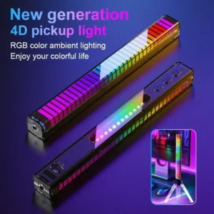 RGB Sound Pickup Lamp LED Atmosphere Lights Music Rhythm Light Muticolor Music Sync for Party Esports Room Automobile Decoration - Image 1