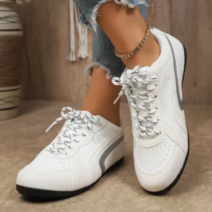 Soft Sole Casual White Sneakers for Women 2025 Spring Autumn Fashion Non Slip Running Shoes Woman Lightweight Flat Sports Shoes - Image 1
