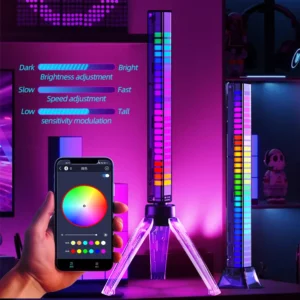 RGB Sound Pickup Lamp LED Atmosphere Lights Music Rhythm Light Muticolor Music Sync for Party Esports Room Automobile Decoration - Image 4