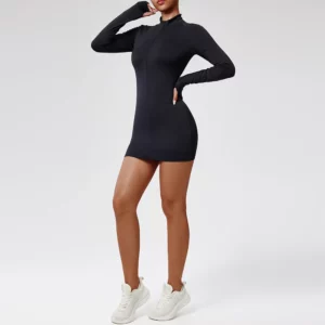 Autumn Gym Set Jumpsuit Long sleeves Women Training Yoga Suit Zipper Sportswear Thumb Buckle Sports Fitness Workout Bodysuits - Image 6
