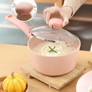 Ceramic Cookware Set, Non-Stick Frying Skillet, Induction Safe Kitchen Utensils, Even Heat Distribution Pots for Home Cooking - Image 3