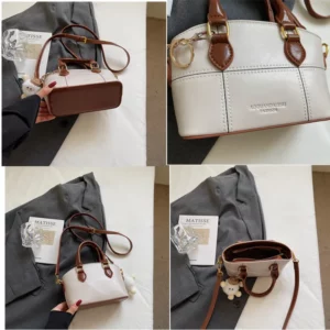 Fashion Small Shoulder Bag for Women Faux Leather Crossbody Purse Elegant Handbag Lightweight Casual Tote Bag with Zipper Pocket - Image 9