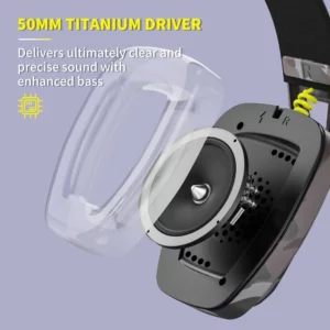 BINNUNE BW06 2.4GHz Wireless Gaming Headset with Mic for PS5 PS4 PC Mac Playstation Bluetooth Gaming Headset with Microphone - Image 3
