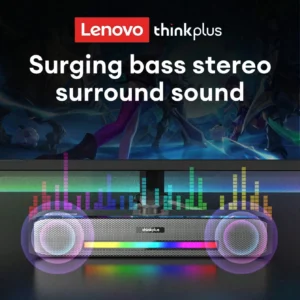 Original Lenovo TS33 AUX Bluetooth 5.0 Speaker 360 Home Movie Surround Sound Bar Audio Speaker For Desk Computer Subwoofer - Image 2