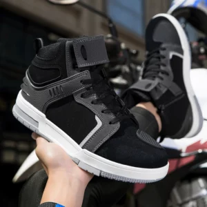 Motorcycle Boots Breathable Men Motorbike Sneaker Microfiber Leather Adventure Touring Boots Motorcyclist Shoes Anti-slip - Image 8