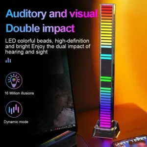 RGB Sound Pickup Lamp LED Atmosphere Lights Music Rhythm Light Muticolor Music Sync for Party Esports Room Automobile Decoration - Image 2