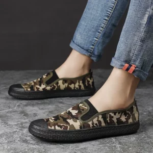 Summer Camouflage Loafers Wear-resistant Men's Sneakers Slip-on Walking Shoes for Men Competition Training Men's Sports Shoes - Image 3