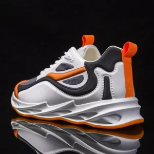 Men's Shoes 2025 Summer Mesh Sports Running Shoes Breathable Thick-soled Casual Shoes Lace Up Non-slip Wear-resistant Sneakers - Image 4