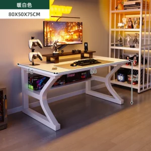 AOLIVIYA Desktop Computer Desk Household White Gaming Table Student Bedroom Desk Study Table Simple Desk Workbench - Image 6