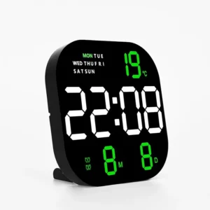 Minimalist LED Wall Clock with Digital Display - Date/Day/Time/Temperature for Modern Home, Office & Bedroom Decor - Image 5