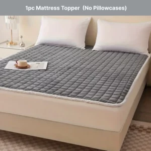Milk Velvet Mattress Pad Soft Breathable Bedding Protector Queen Size Comfortable Quilted Top Mattress Cover - Image 5