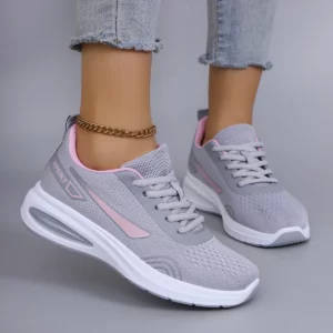 Spring new women's sports shoes, fashionable, breathable, lightweight, non-slip, wear-resistant, casual sports shoes, flat shoes - Image 4