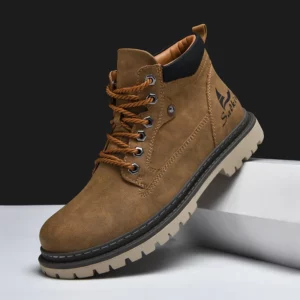 Handmade Men's Boots Outdoor Hiking Boots Lace Up Ankle Boots Autumn Leather Boot High Top Non-slip Men Shoes Botas Para Hombre - Image 6