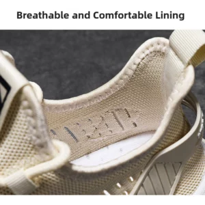 Oulylan Lace Up Breathable Runshoes For Men Stylish Casual Solid Color Sneakers Male Thick Soled Antislip Walking Footwear - Image 5