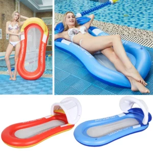 Outdoor Foldable Water Hammock Inflatable Floating Row PVC Summer Air Mattresses Swimming Pool Lounge Chair Water Sleeping Bed - Image 2