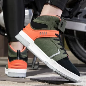 Motorcycle Boots Breathable Men Motorbike Sneaker Microfiber Leather Adventure Touring Boots Motorcyclist Shoes Anti-slip - Image 10