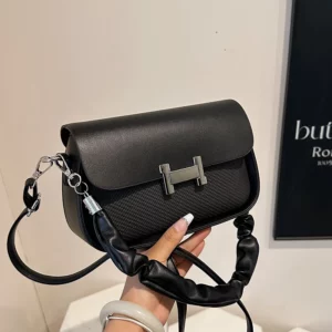 High Quality Fashionable Crossbody Bag Women's Designer Leather Handbag Minimalist Solid Color With Adjustable Shoulder Strap - Image 9