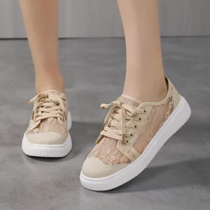 Ladies' Breathable Mesh Casual Shoes Outdoor Anti Slip Hollow Lace Women's Shoes 2025 Summer Lightweight Tennis Shoes Sports - Image 4