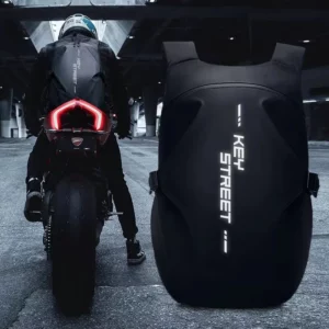 Helmet Backpack for Motorcycle Cycling Large Capacity Waterproof Helmet Storage Bag with Reflective Stripe Hiking Backpack - Image 2