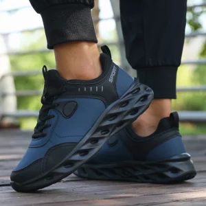 Summer Men High Quality Sneaker Outdoor Breathable Mesh Men Light Shock-absorption Tennis Walking Shoes Solid Color Sneakers Men - Image 4