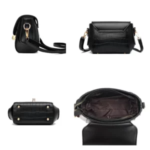 Women’s Fashion Stone Pattern Small Shoulder Handbags Female Solid Color PU Leather Messenger Bag Mini Purse Flap Crossbody Bags - Image 6