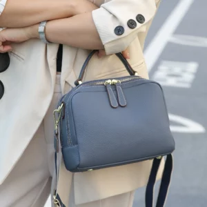 Genuine Leather cowhide Women's Handbag 2025 New Style Crossbody Bag Shoulder bag Luxury Design small square bag For commuting - Image 10