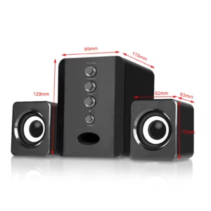 D-202 Wired Speaker Combination Computer Speaker Bass Stereo Music Player Subwoofer Sound Box for Desktop Laptop Notebook Tablet - Image 3